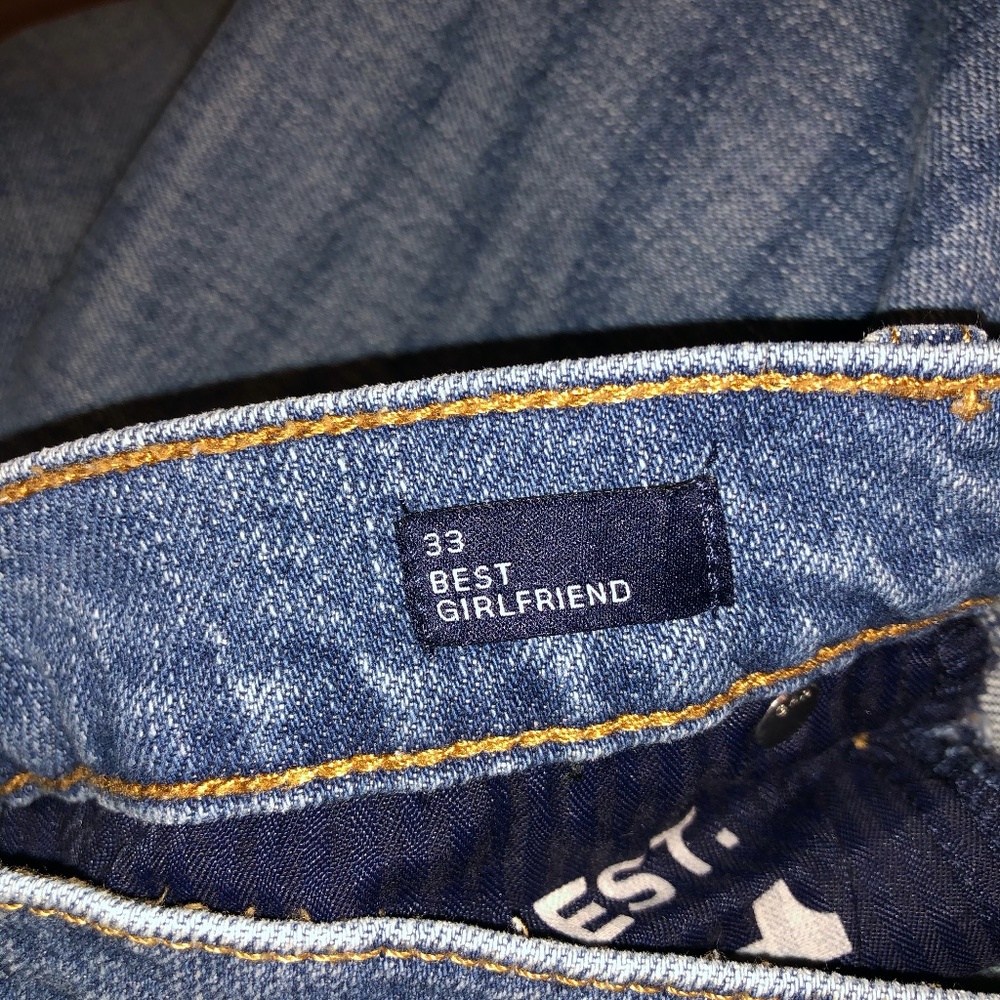 Women's Gap Best Girlfriend Cropped jeans, sz 33 - Picture 3 of 5